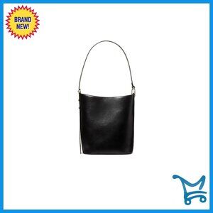 Fine Grain Leather Bucket Bag Adjustable Strap Crossbody Shoulder